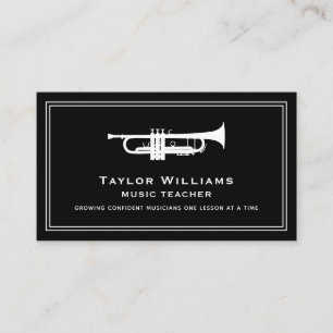 QR Code Trumpeter Trumpet Music Teacher Musician Visitkort