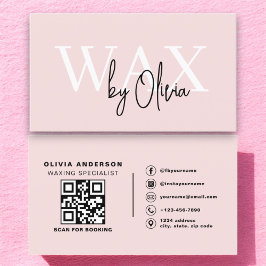 QR Code Vax Specialist Esthetician  Rosa Visitkort