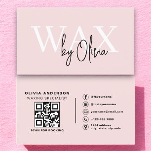 QR Code Vax Specialist Esthetician Rosa Visitkort
