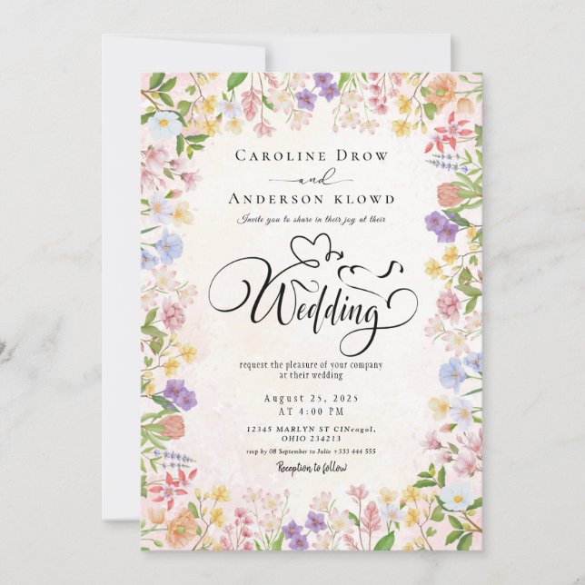 QR Code Video Wedding Invitation Inbjudningar (Framsida)