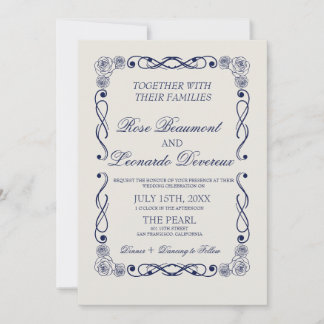 QR Code Wedding Invitation | Elegant Old Money Inbjudningar