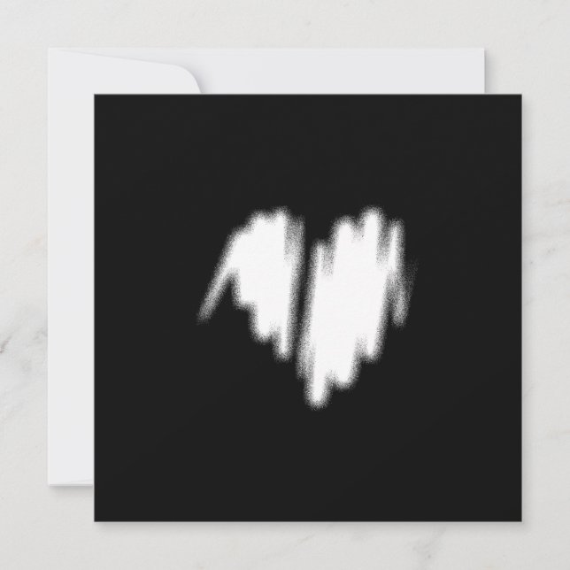 Qr Code White Heart Graffiti Sprayed Heart (Framsida)