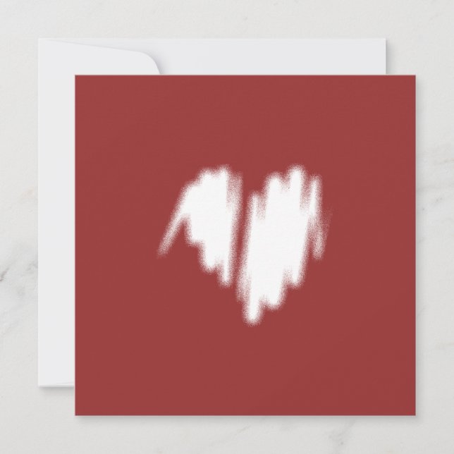 Qr Code White Heart Graffiti Sprayed Heart (Framsida)