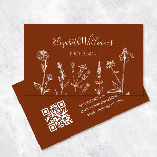 QR Code WildblommTerracotta Visitkort