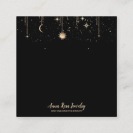 *~* QR Cosmic Celestian Måne Jewelry Earring   Fyrkantigt Visitkort