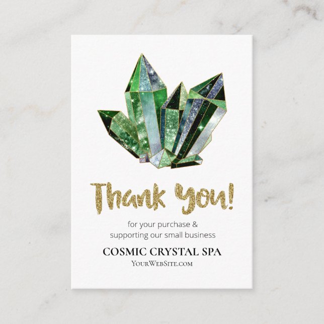 *~ QR COSMIC CRYSTAL Review TACK AP8-LOGOTYP Tilläggskort (Framsida)