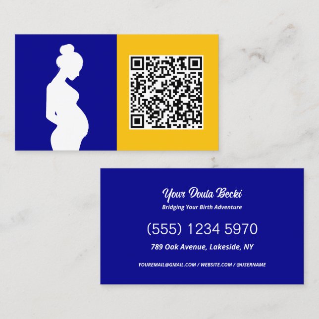 QR Doula Visitkort (Fram/baksida)