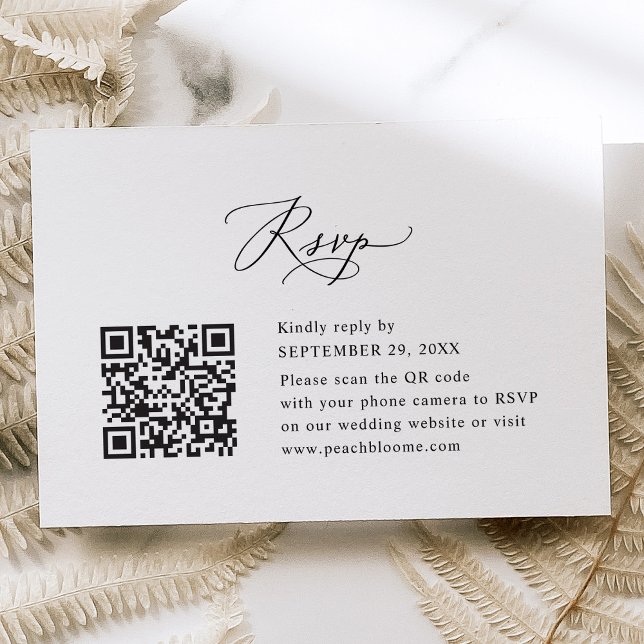 QR Elegant Modern Calligraphy-Bröllop OSA (Skapare uppladdad)