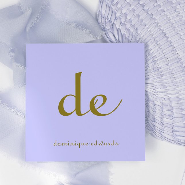QR-Elegant Modern Unik Lila Cosmetics Fyrkantigt Visitkort (Skapare uppladdad)