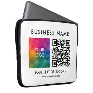 QR-Elegant Överför Business Logotyp här Trendig Laptop Fodral