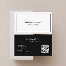 QR Elegant Professionell Black and White