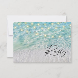 QR Elegant Seaside String Ljus Beach OSA Kort