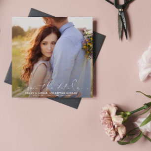 QR-Elegant, skripttypografi 3, foto Bröllop Spara Datumet