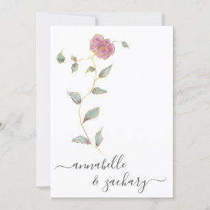 *~* QR ENKEL OSA Ro Guld Glitter AR12 Bröllop  Inbjudningar