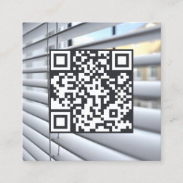 QR-fönstrets Blinder Fyrkantigt Visitkort