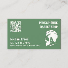 QR för Mobile Barber Anpassningsbar Visitkort
