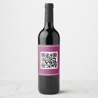 QR Frieri - kan du gifta mig? Vinflaska Etikett