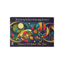 QR Home Abstrakt Färg Entry Matta Welcome Mat