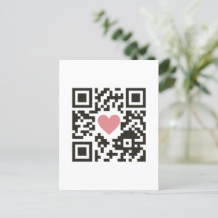 QR Kärlek-kod Vykort