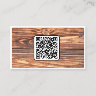 QR-kod 100 % naturligt organiskt stil på vitt vitt Visitkort