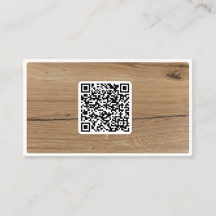 QR-kod 100 % naturligt organiskt stil på vitt vitt Visitkort