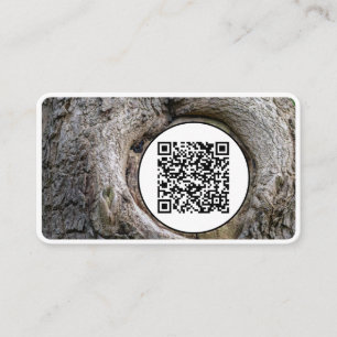 QR-kod 100 % naturligt organiskt stil på vitt vitt Visitkort