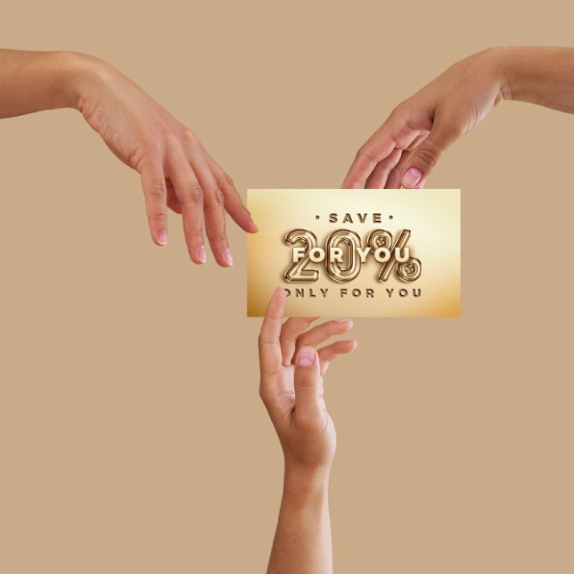 QR-KOD 20%AV DISCOUNT-INFOGA TACK VISITKORT (QR CODE 20%OFF DISCOUNT INSERT THANK YOU)