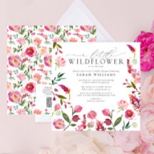 QR-kod A Little Wildblomme Rosa Watercolor Shower