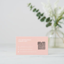 QR-kod Affärs Kort | Modern Feminint Rosa