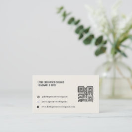 QR-kod Affärs Kort | Modern Minimalistisk Neutral