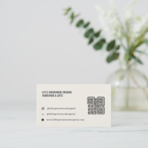 QR-kod Affärs Kort Modern Minimalistisk Neutral