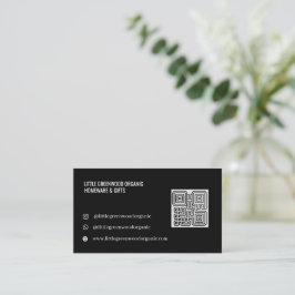 QR-kod Affärs kort | Modern Minimalistisk Svart