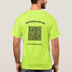 QR-kod, affärs-T-Shirt-mall med Anpassningsbar T Shirt