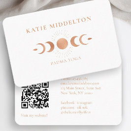 QR-kod - Affärskortet Måne Yoga Reiki Hälsa Visitkort