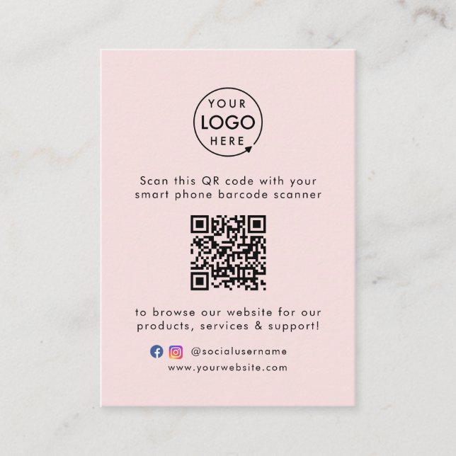 QR-kod, affärswebbplats Skanna mig Social Media Ro Visitkort (Framsida)