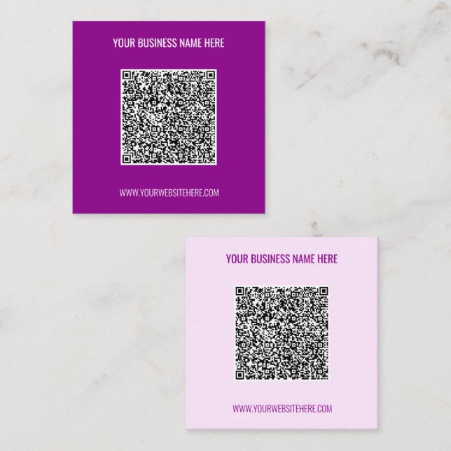 QR-kod Anpassad text Designa ditt eget visitkort (Fram/baksida)