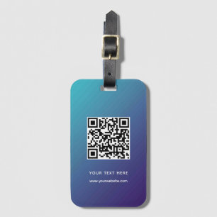 QR-kod Anpassad webbplatsadress Skanna streckkod Bagagebricka