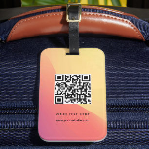 QR-kod Anpassningsbar Webbplats Adress Scan Barcod Bagagebricka