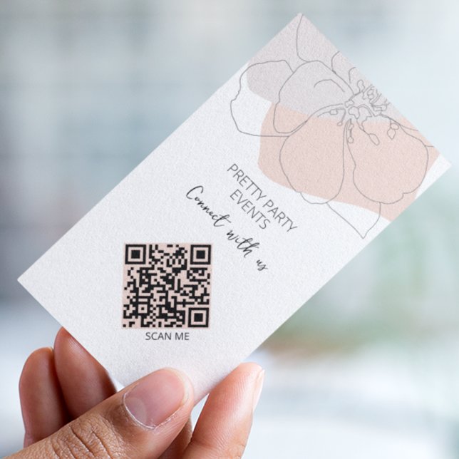 QR-kod Anslut med oss Minimalistisk Visitkort (Skapare uppladdad)