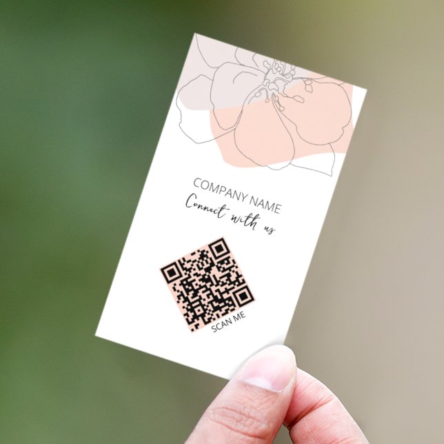 QR-kod Anslut Med Oss Minimalistisk Visitkort (Skapare uppladdad)