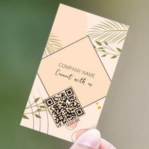 QR-kod Anslut med USA Boho Visitkort