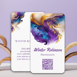 QR-kod artsy alcoho bläck agate Visitkort