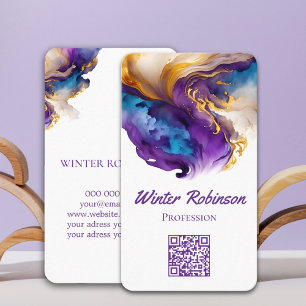QR-kod artsy alcoho bläck agate Visitkort