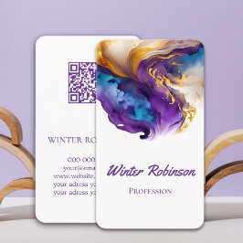 QR-kod artsy alcoho bläck agate Visitkort