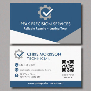 QR-kod Auto mekaniker Service Reparation Professio Visitkort