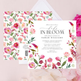 QR-kod Baby i Blommigten BLOMMAT- Inbjudningar