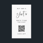 QR-kod Bachelorette Party Drink Card E100 Visitkort<br><div class="desc">Firar din förlovning! Tillåt gäster på pub att köpa en drink på din bachelorette-fest genom att läsa igenom QR-koden på sin mobila enhet. Det här objektet är party i vår Emery bröllop-samling E100. Besök vår butik om du vill ha matchande artiklar.</div>