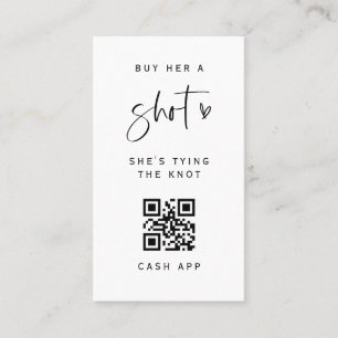 QR-kod Bachelorette Party Drink Card E100 Visitkort