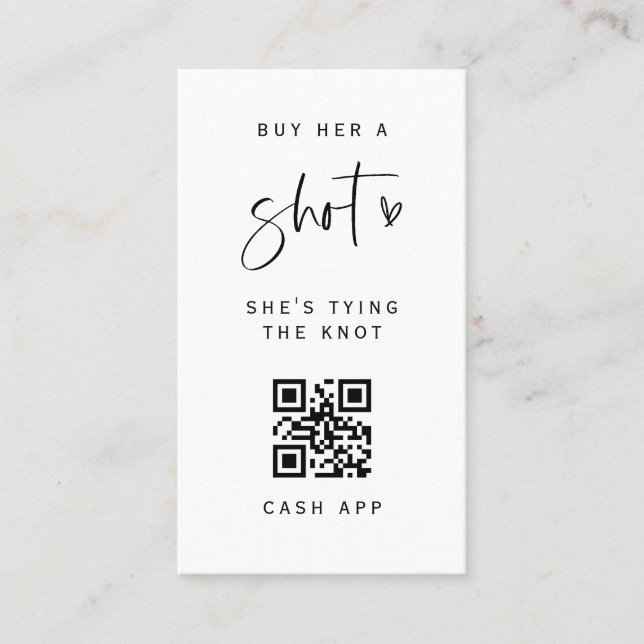 QR-kod Bachelorette Party Drink Card E100 Visitkort (Framsida)