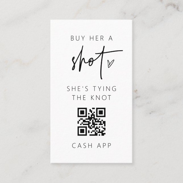 QR-kod Bachelorette Party Drink Card-spel Visitkort (Framsida)
